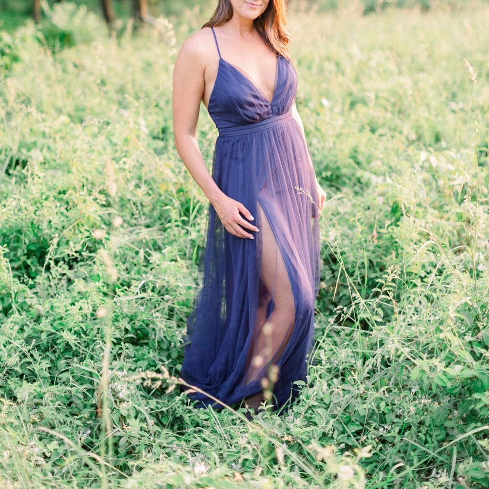 Romantic Navy Blue Maxi